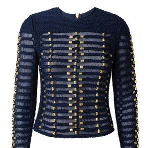 Balmain X H&M blue top